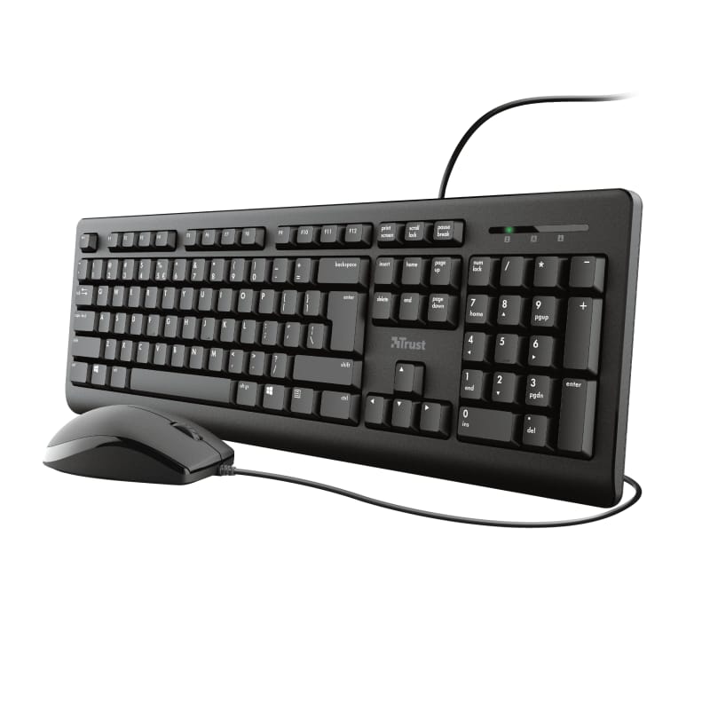 Kit Tastatura + Mouse Trust Primo Wired Negru - Ergonomic - imagine 4