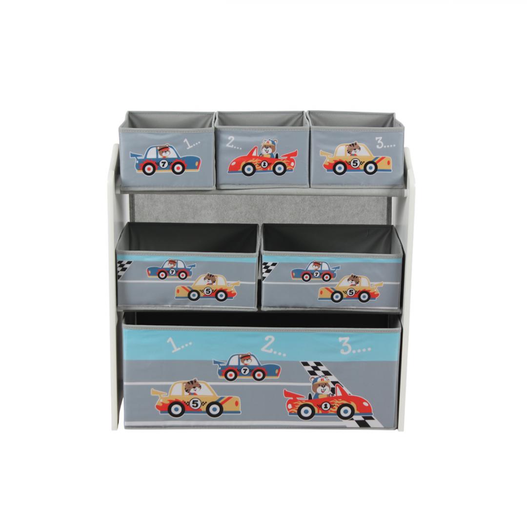 Dulap Depozitare Jucării Cars U-Grow - 6 Cutii Organizare