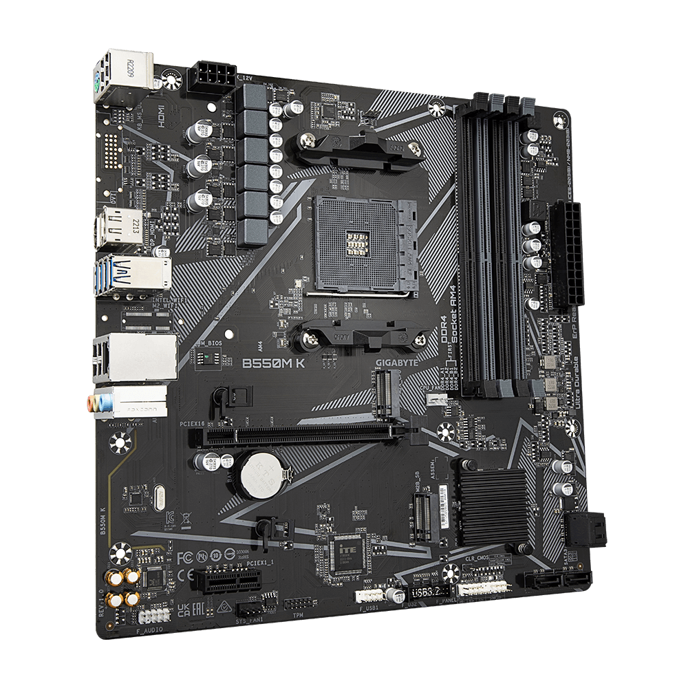 Placă de bază GIGABYTE B550M K AM4 DDR4 mATX - Performanță - imagine 4