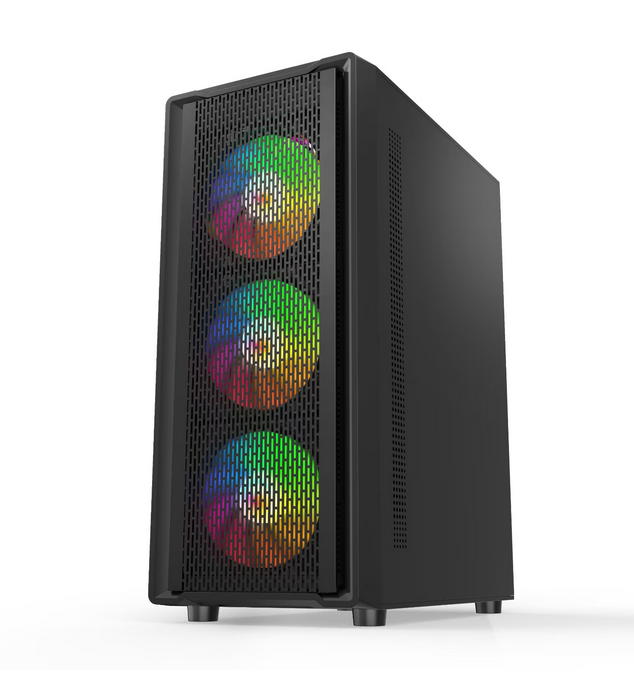 Carcasa Gaming DUNE Mid Tower ARGB Negru - 4 Ventilatoare Incluse - imagine 8