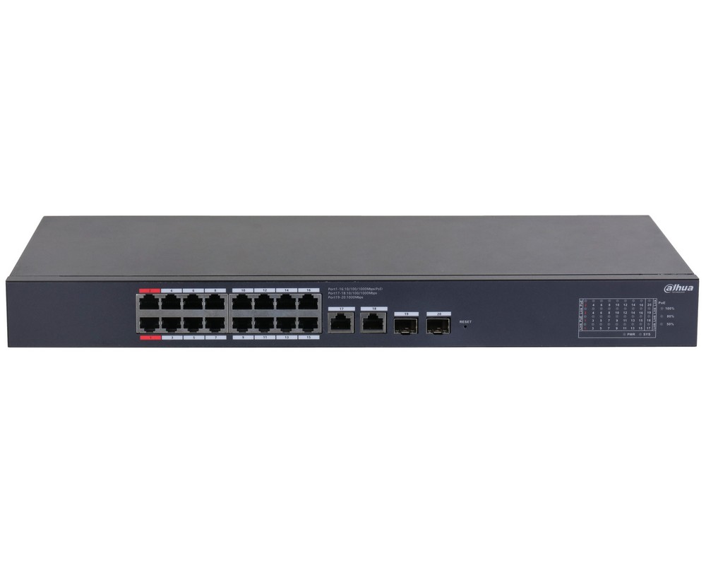 Switch Dahua PoE 16 Porturi Management Cloud