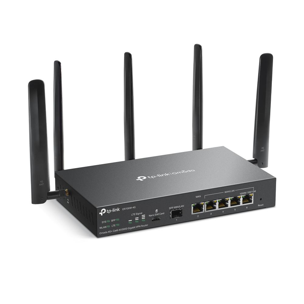 Router TP-Link ER706W-4G Omada Wi-Fi 6 VPN 4G+ Cat6 Gigabit - imagine 2
