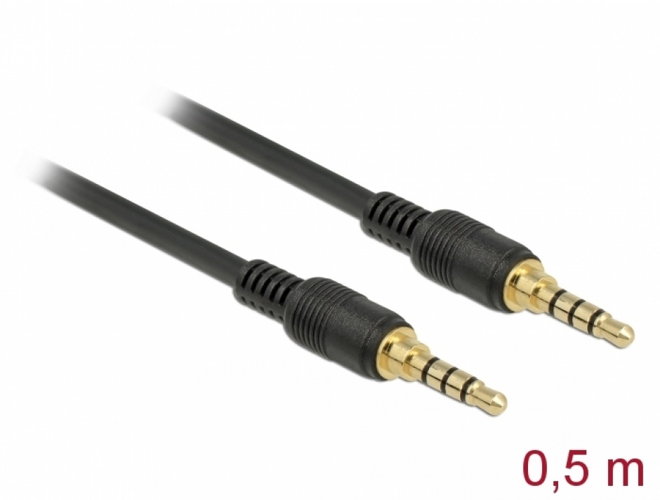 Cablu Jack 3.5mm Delock pentru Husă, 0.5m
