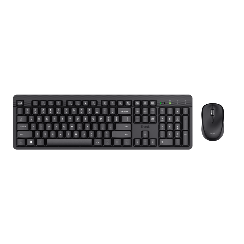 Kit Wireless Trust Ody II - Tastatură Silentioasă și Mouse 1600 DPI