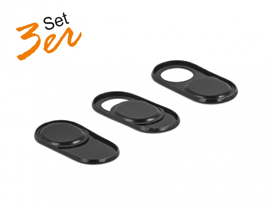 Set 3 Protectii Webcam Delock, Aluminiu