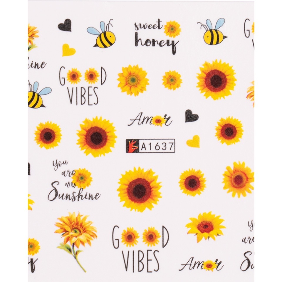 Tatuaj Unghii LUXORISE Sunflower Vibes A1637 - Nail Art Rapid
