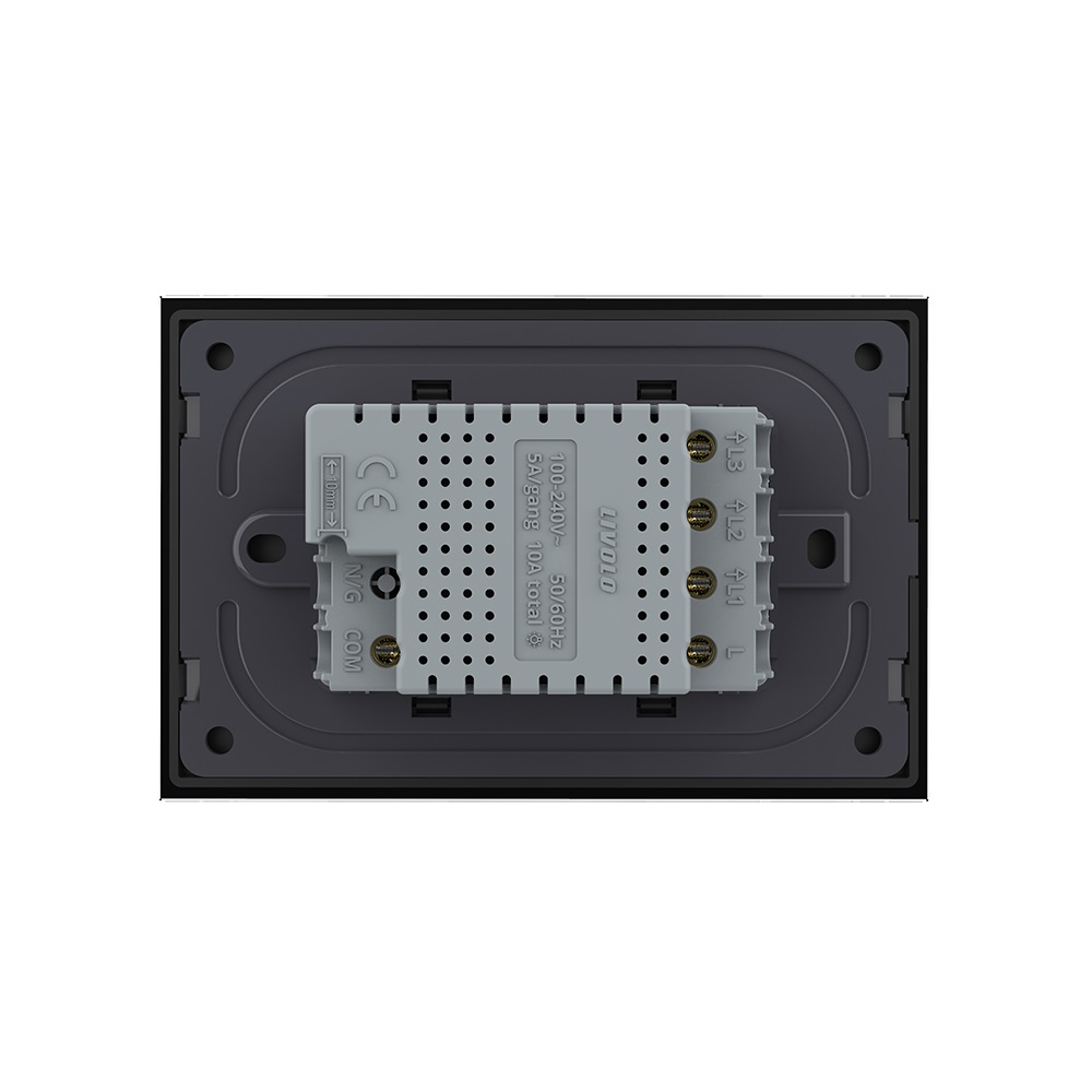 Intrerupator Touch Triplu Livolo, Sticla, Standard Italian - imagine 8