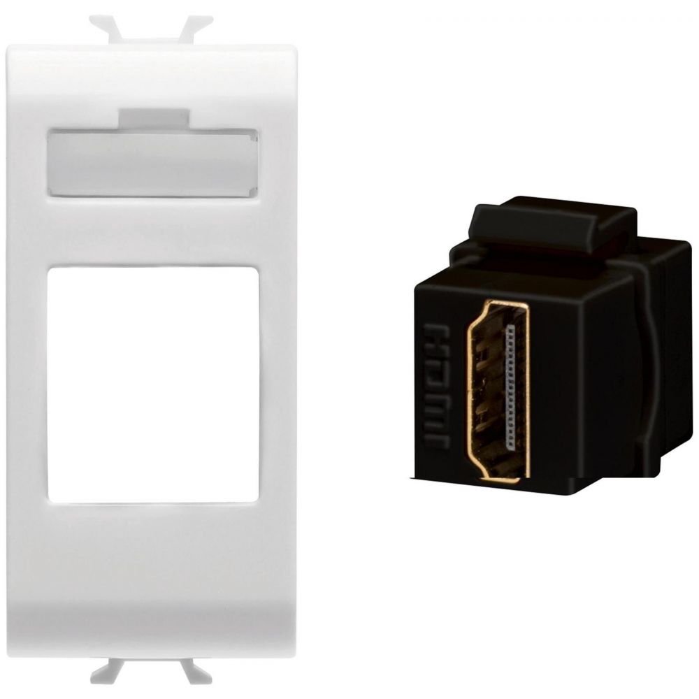 Priza HDMI Gewiss Chorus GW10431, 1 modul, alb