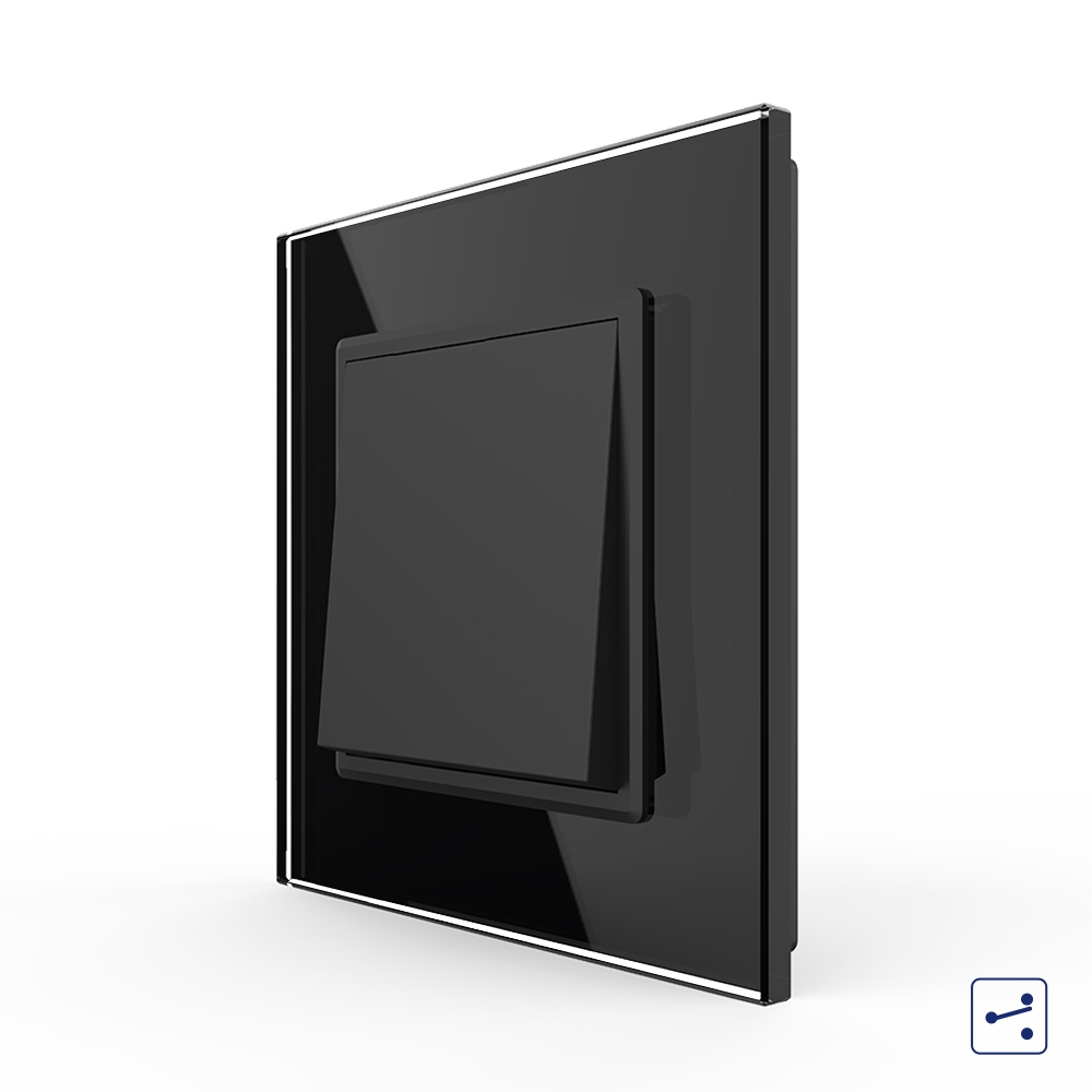 Intrerupator Livolo Sticla, 2 Module, Cap Cruce - imagine 5