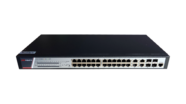 Switch Hikvision 24 Porturi PoE Managed - 370W, Gigabit