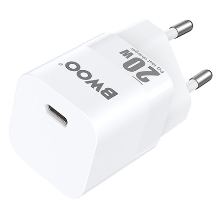 Încărcător Retea 20W USB-C Bwoo, Alb
