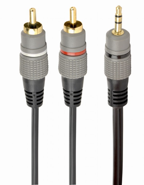 Cablu Audio Gembird 3.5mm la 2 RCA, 1.5m, Aurit