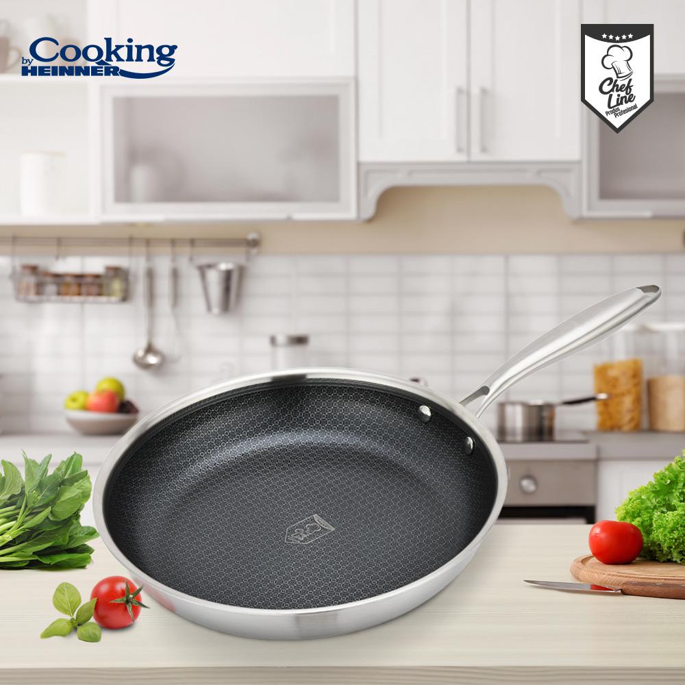 Tigaie Inox Heinner Titanium3 28cm - 3 Straturi Premium - imagine 5