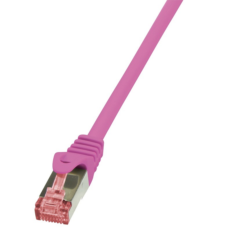 Cablu Patch Cord Logilink Cat6 2m S/FTP Gigabit Roz
