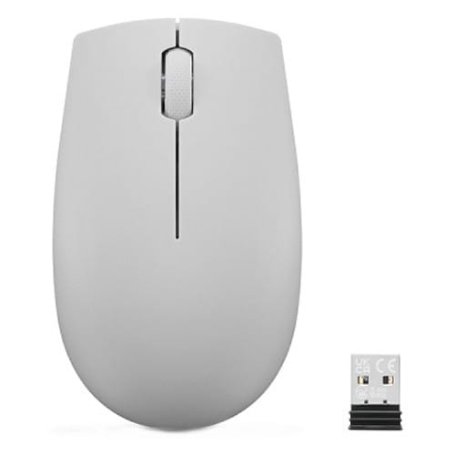 Mouse Wireless Lenovo 300 USB Arctic Grey - 1000 DPI - imagine 2
