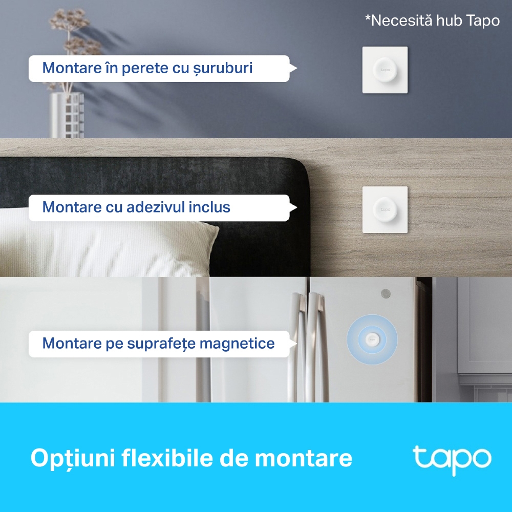 Buton Smart TP-LINK Tapo S200D WiFi Alb - Control Casa Inteligentă - imagine 4