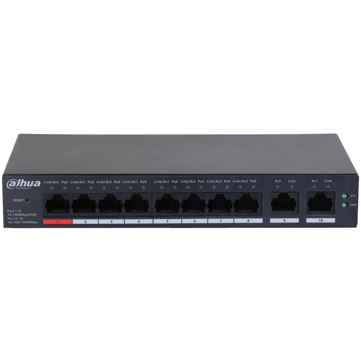 Switch PoE 8 Porturi Dahua Cloud Managed