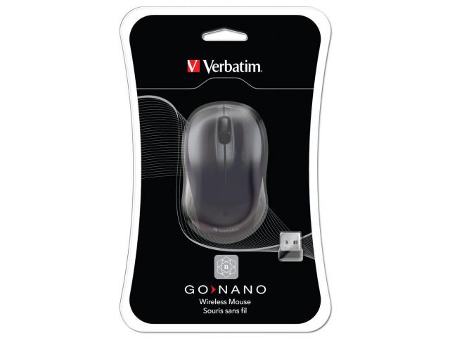 Mouse Wireless Verbatim Go Nano 1600 DPI Negru Compact