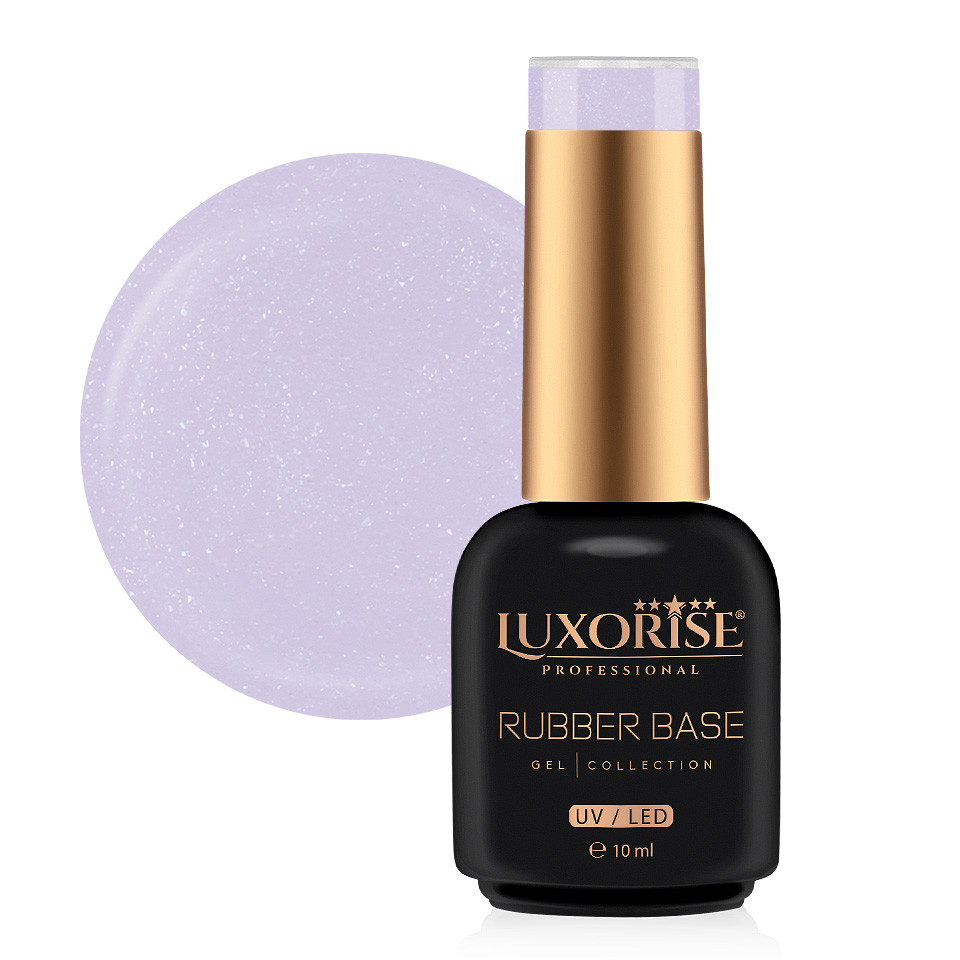 Rubber Base LUXORISE Lilac Pearl 10ml - Baza Ultra-Flexibilă - imagine 1