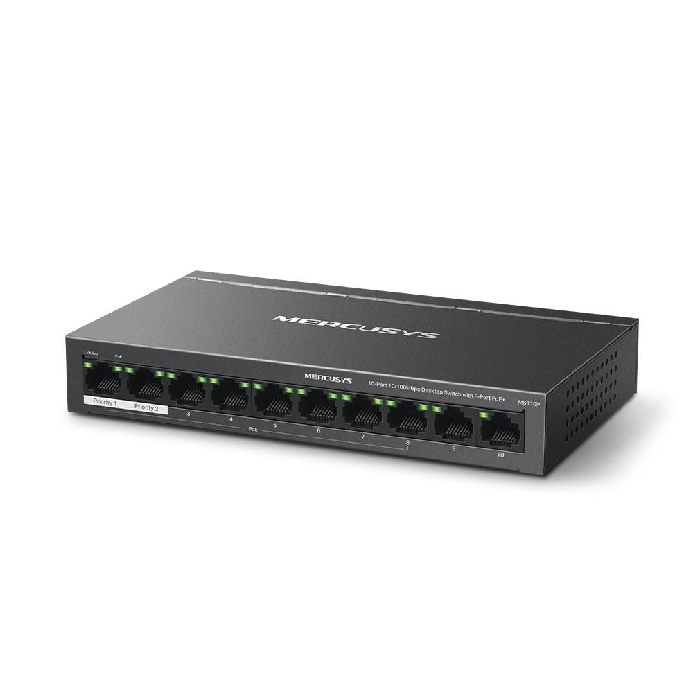 Switch MERCUSYS MS110P 10 Porturi POE - Rețea Eficientă - imagine 6