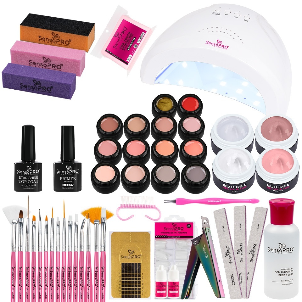 Kit Unghii Gel UV #55 Kitunghii + Cadou Pensule