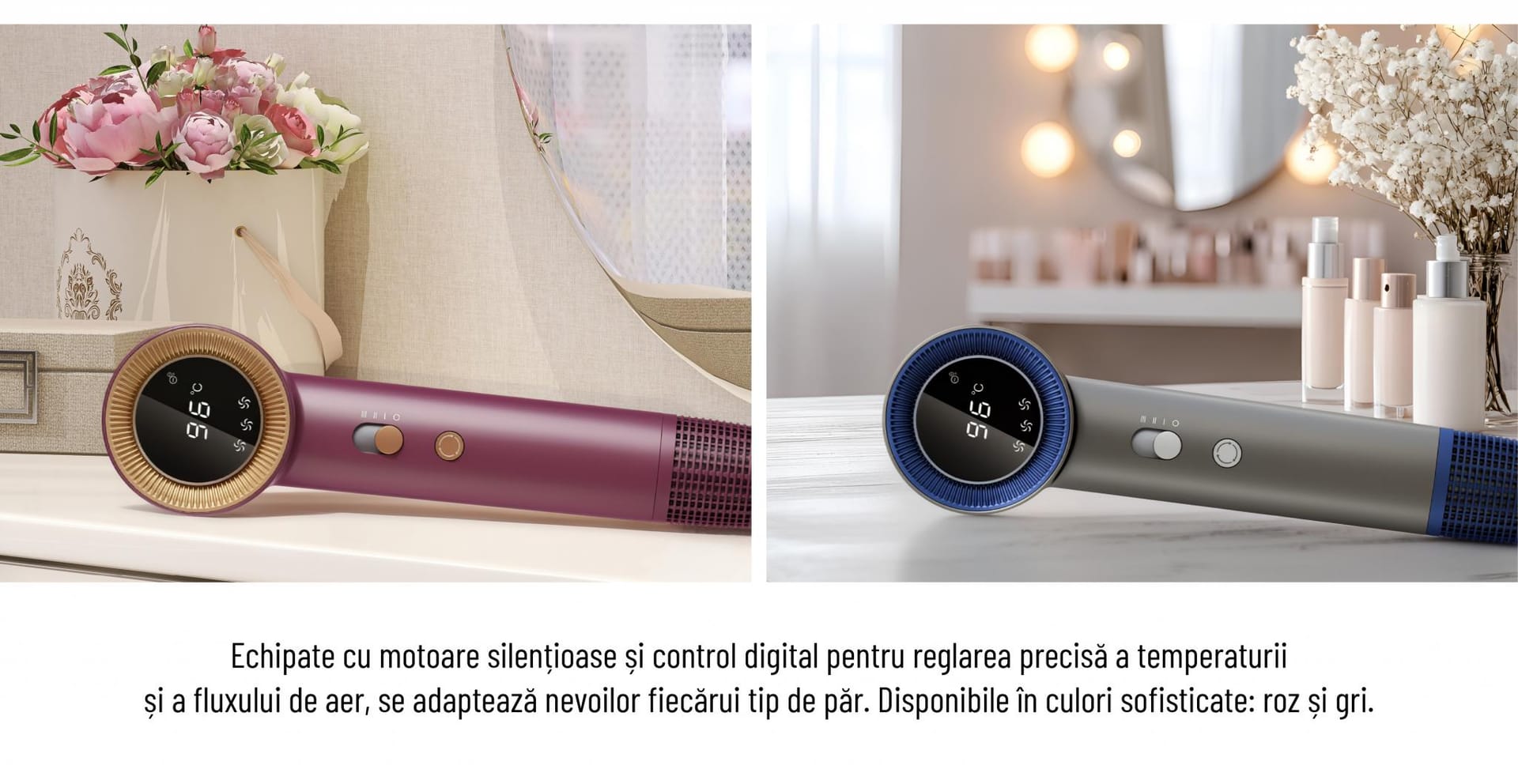 Uscător de Păr Heinner BLDC 1700W cu Ionizare și Display - imagine 6