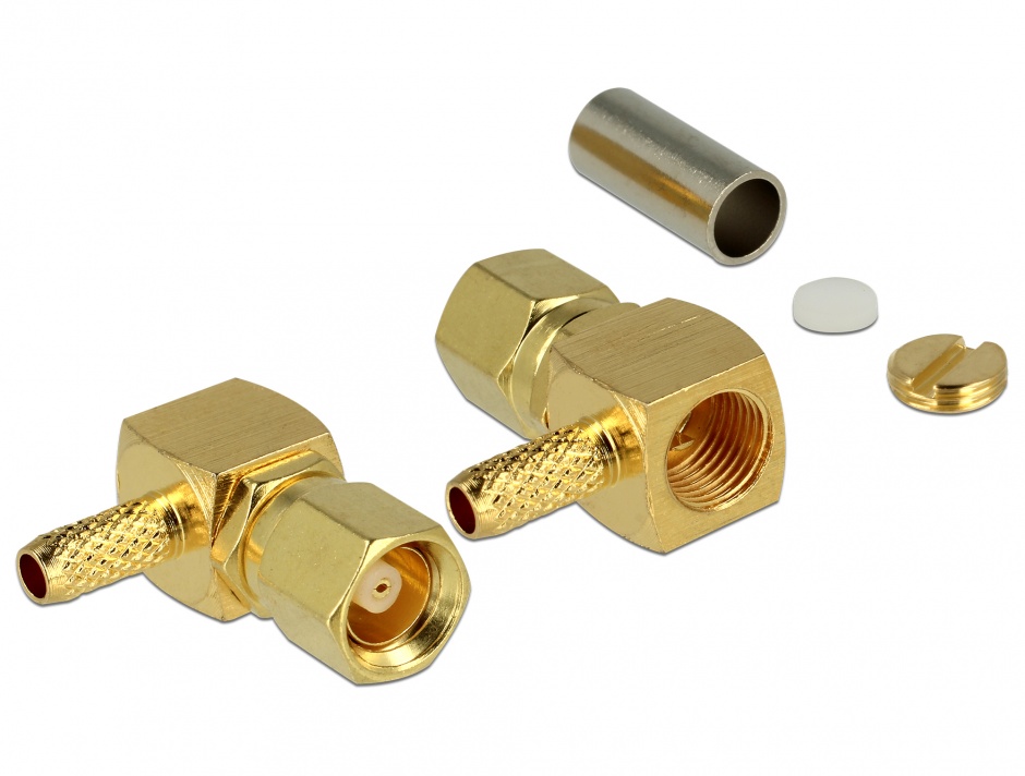 Conector SMC 90° Delock pentru RG-174/RG-316