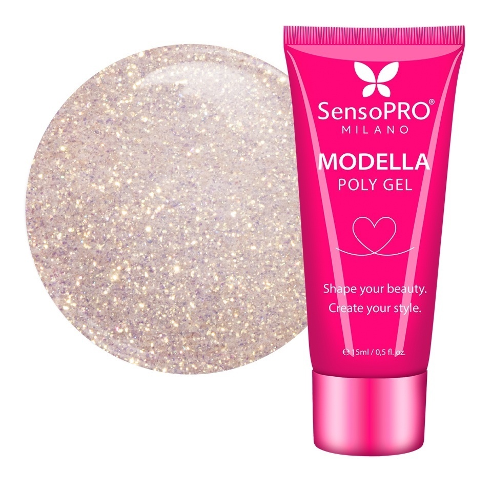 Polygel MODELLA SensoPRO Milano - Champagne Gold, 15ml