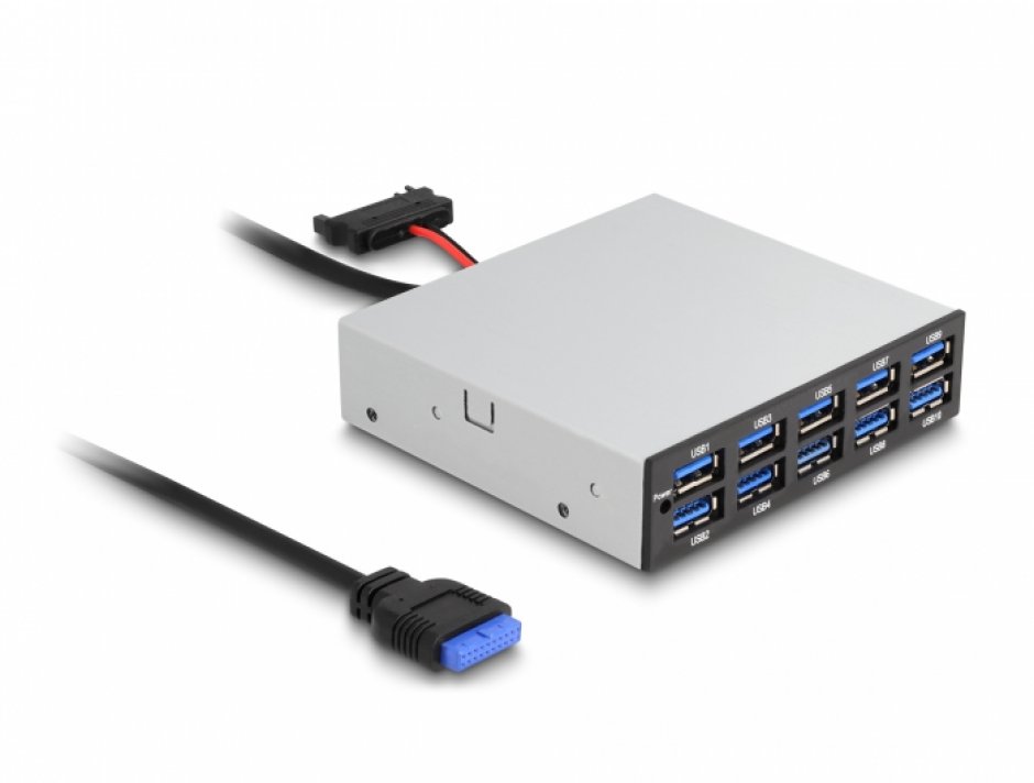 Panel USB 3.0 10x Porturi Delock 64208