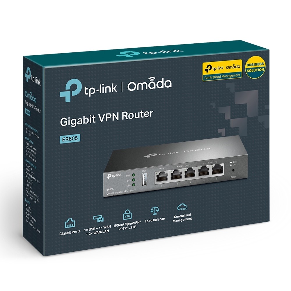 Router TP-LINK ER605 Omada Gigabit VPN V2 pentru Afaceri - imagine 9