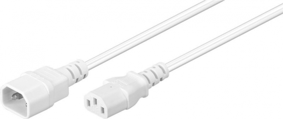 Cablu IEC C13-C14 0.5m Alb Goobay