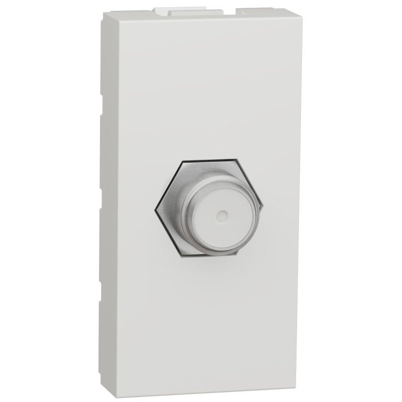 Priza TV Schneider Unica, Alb, Conector F