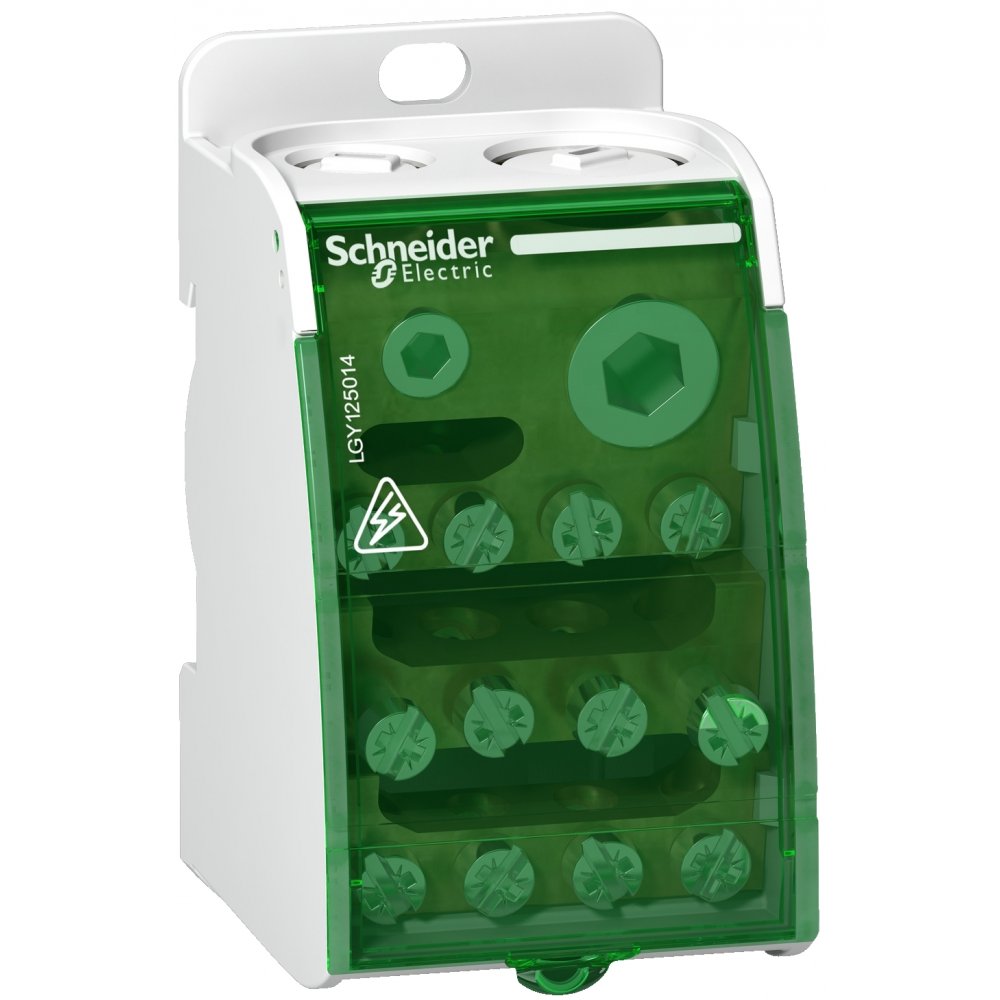 Clemă distribuție Schneider LGY125014, 1 bară, 14 poli, 250A