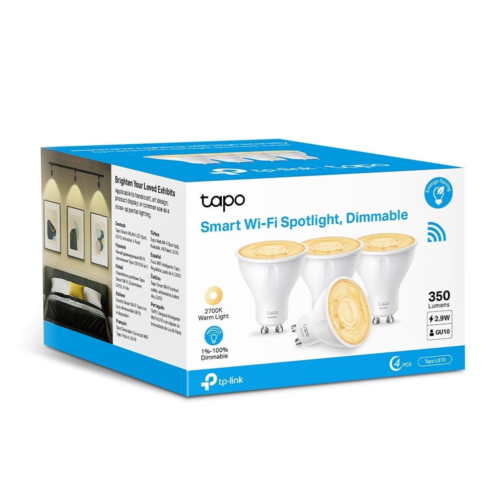 Becuri Smart Wi-Fi GU10 TP-Link Reglabile - Pack 4 Bucăți - imagine 9