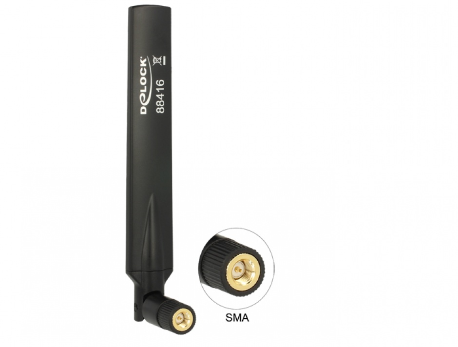 Antena GSM/UMTS SMA Flexibilă Delock 88416