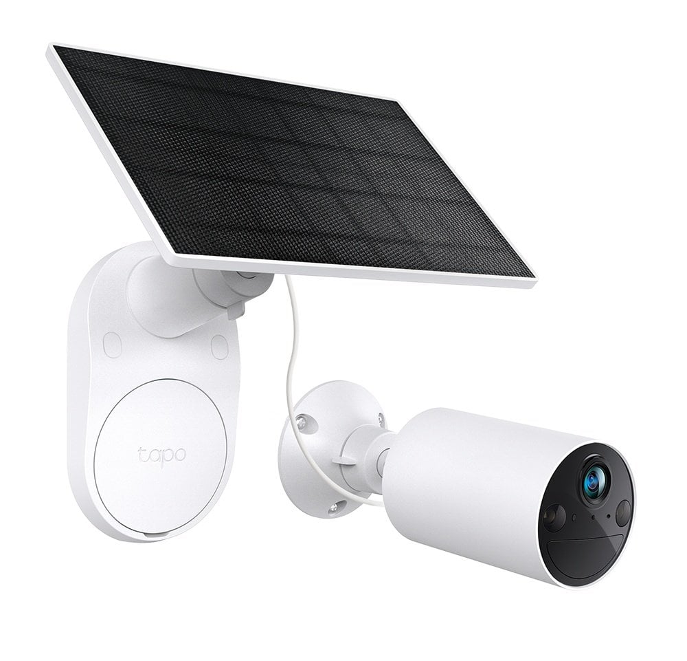 Camera wireless exterior Tp-Link Tapo Kit-TC82, alimentata solar, 2K 3MP, viziune nocturna color, detectie persoane AI, IP65, slot microSD