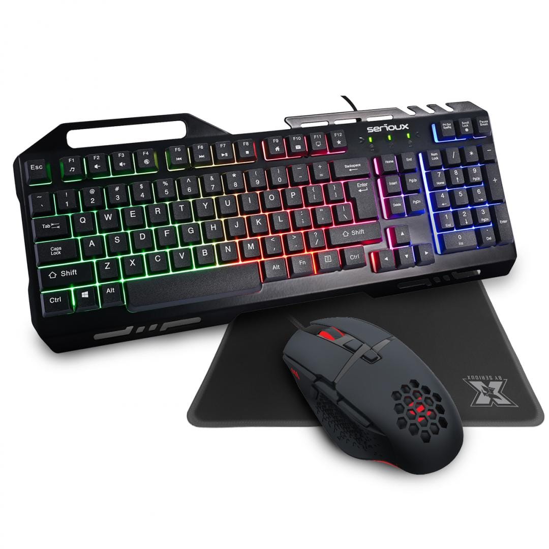 Kit Gaming Serioux Tobis 3 in 1 - Tastatură, Mouse, Mousepad - imagine 2