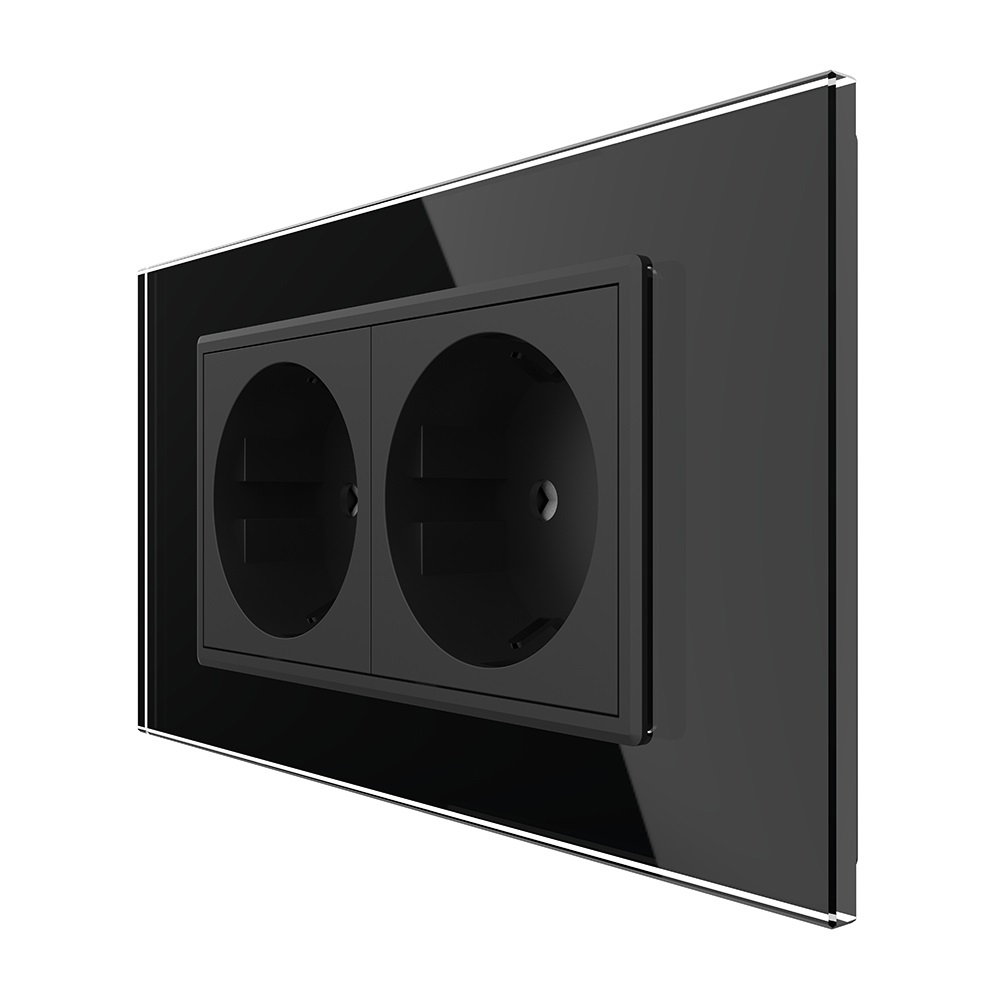 Priza Dubla Livolo Sticla 4M Italiana - imagine 6