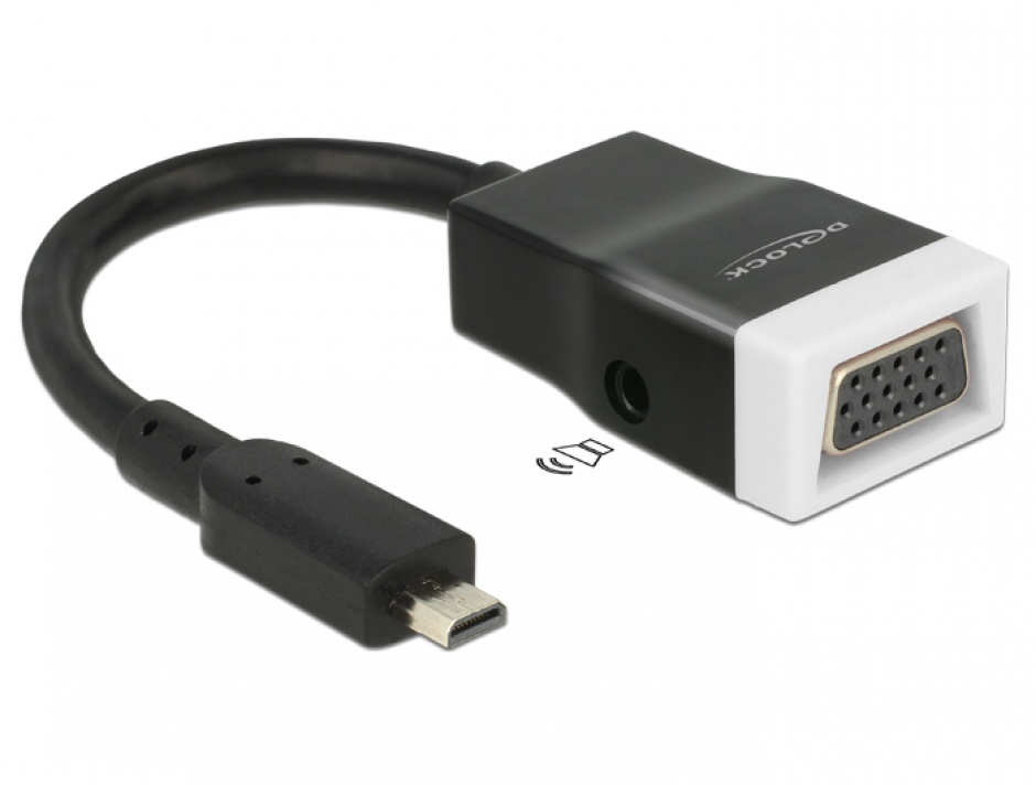 Adaptor Micro HDMI la VGA cu Audio, Delock