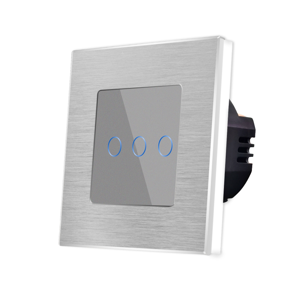 Întrerupător Triplu Touch Sticlă și Aluminiu LUXION - imagine 13