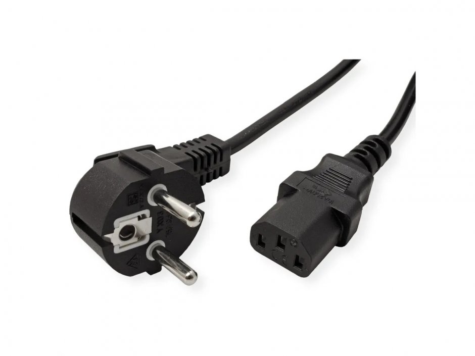 Cablu Alimentare PC Schuko la IEC C13 5m Negru, Value