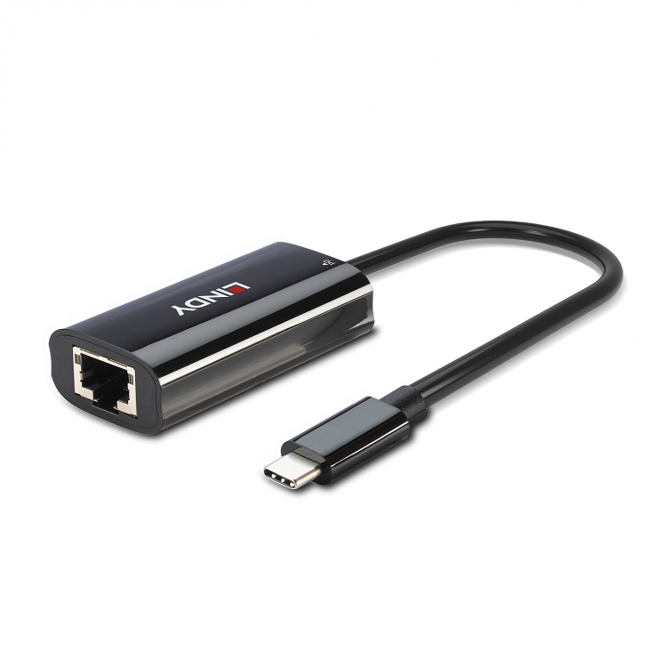 Adaptor USB-C la Gigabit LAN Lindy L43328, PD 100W, PXE
