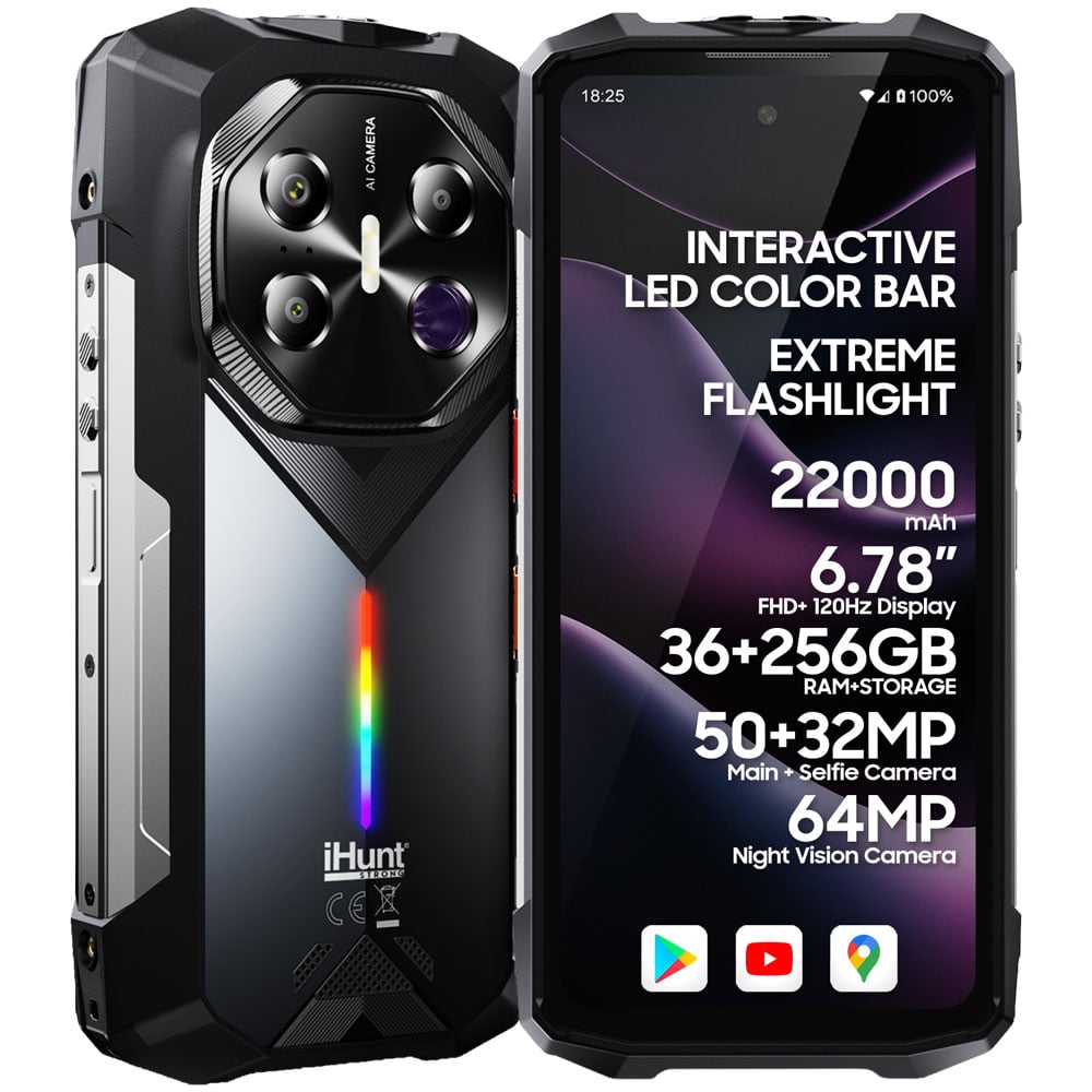 Telefon rugged iHunt Titan Night Hunter, 5G, 20000mAh, IP68