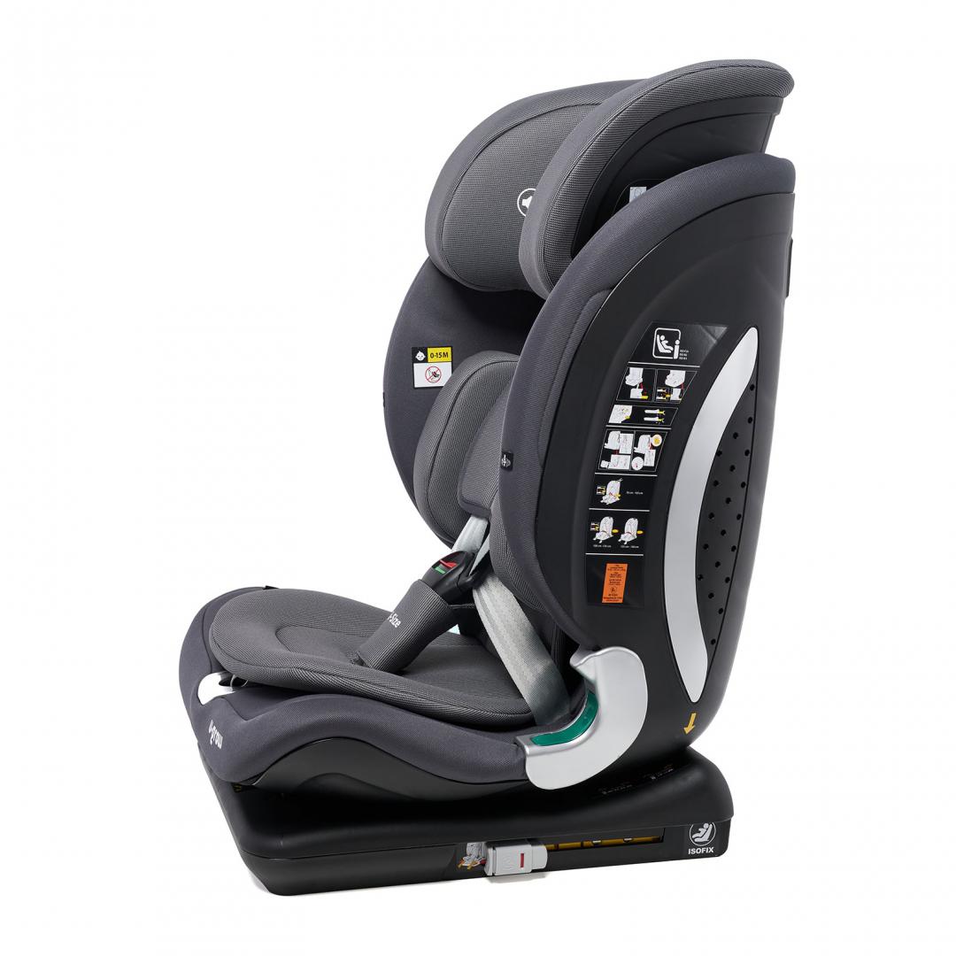 Scaun Auto U-GROW Goldfix Plus Isofix Gri Bluetooth - imagine 5