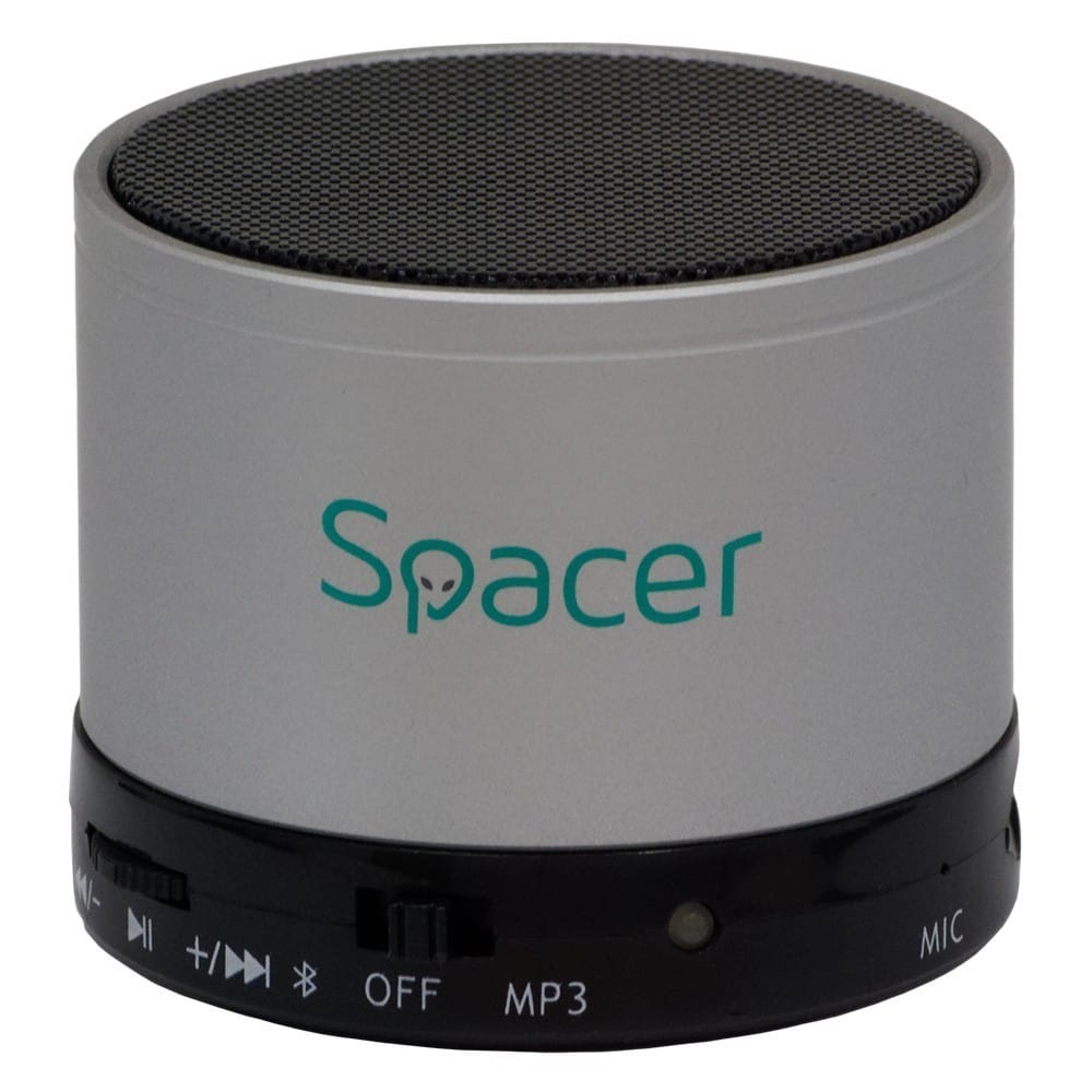 Boxa Bluetooth Spacer Topper Portabila 3W - Gri - imagine 2