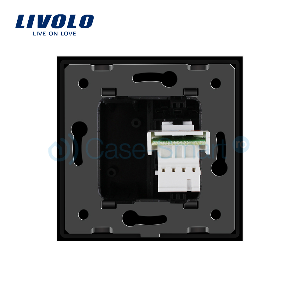 Priză Telefon Livolo cu Râmă Sticlă, Alb - imagine 8