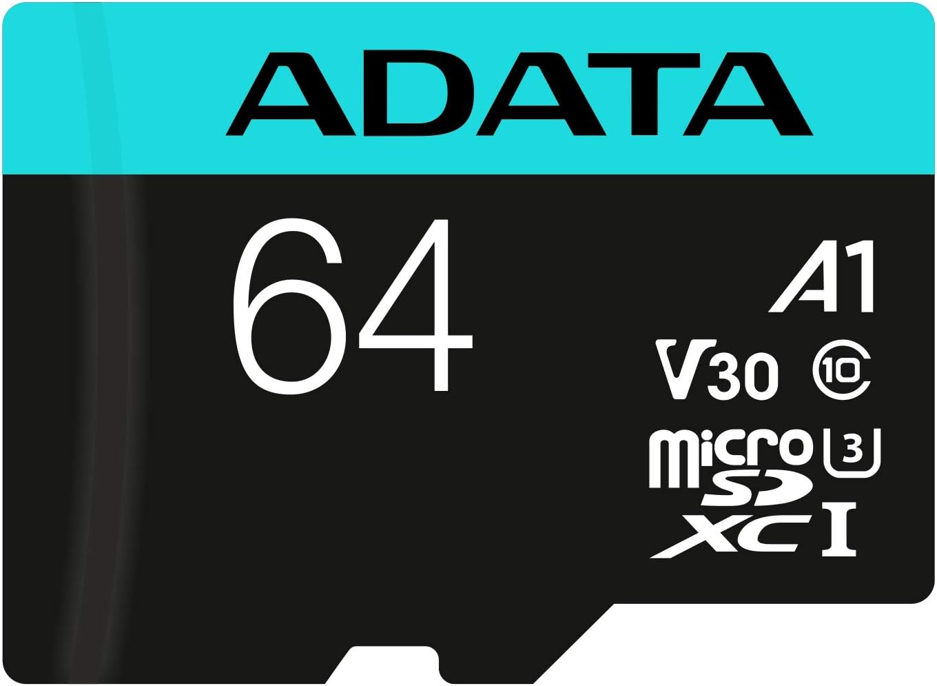 Card microSDXC ADATA 64GB U3 V30 A2 - Pana la 100MB/s cu Adaptor