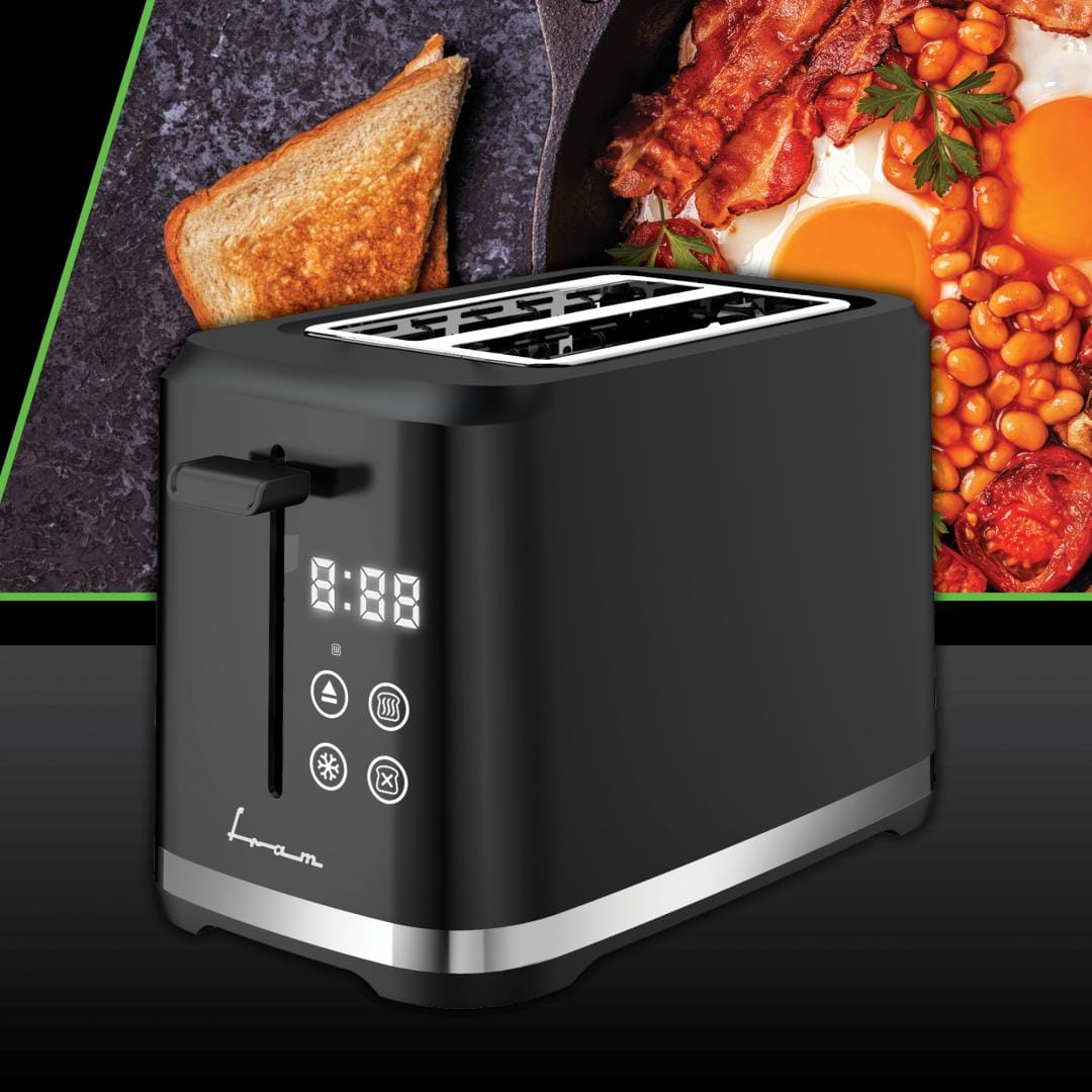 Prajitor de Paine Fram FTP-8007DBK, 800W, 2 Felii, Digital, Negru - imagine 3