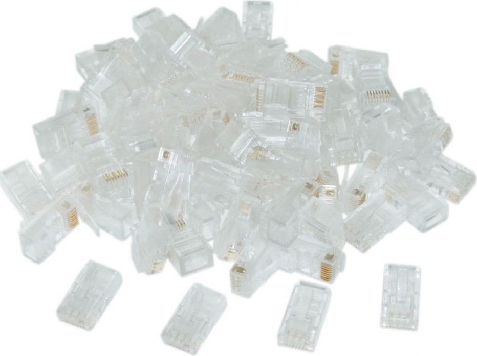 Mufe RJ-45 Gembird Cat6, 50 buc, Transparente - imagine 2