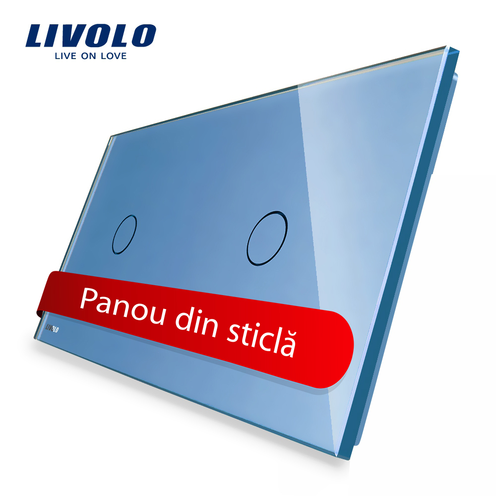 Panou Touch Livolo Sticlă 2 Butoane - imagine 11